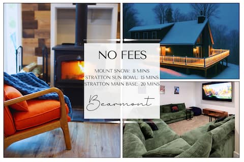 MtSnow/Stratton 3600sf Retreat w/GameRm & NO FEES