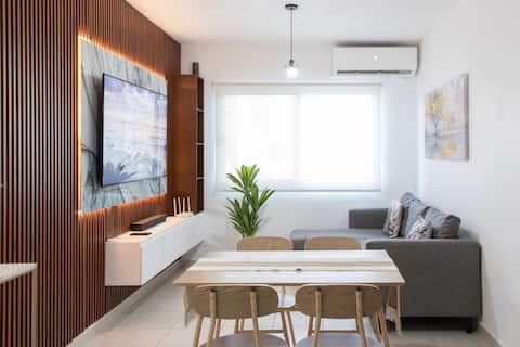 Modern apartment with Smart TV and stylish design