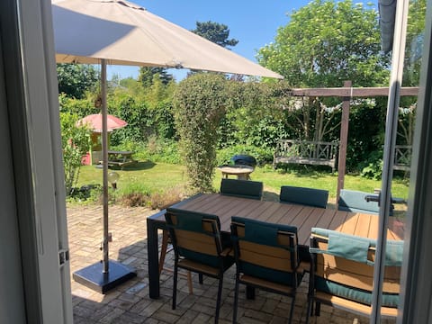 Villa with garden close to beach and marina