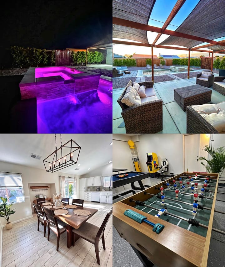 Casa Malia - Game Room - Salt Water Pool/spa Oasis - Desert Hot Springs, CA
