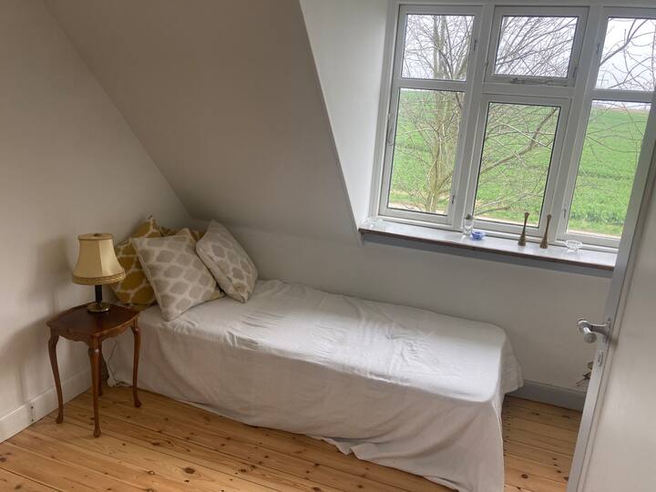 ניתן לפרוש את המיטה הזו כך שתהפוך לשתי מיטות יחיד/מיטה זוגית. מלבד המיטה הזו, יש גם מיטת יחיד מתקפלת נוספת זמינה, אבל אין לי תמונה של המיטה.