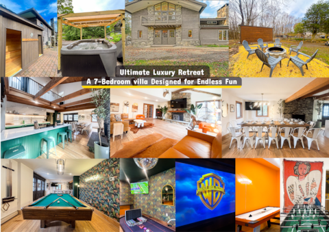 7 bdrm 5000sf luxury Pool Villa|Hottub|Sauna|Movie