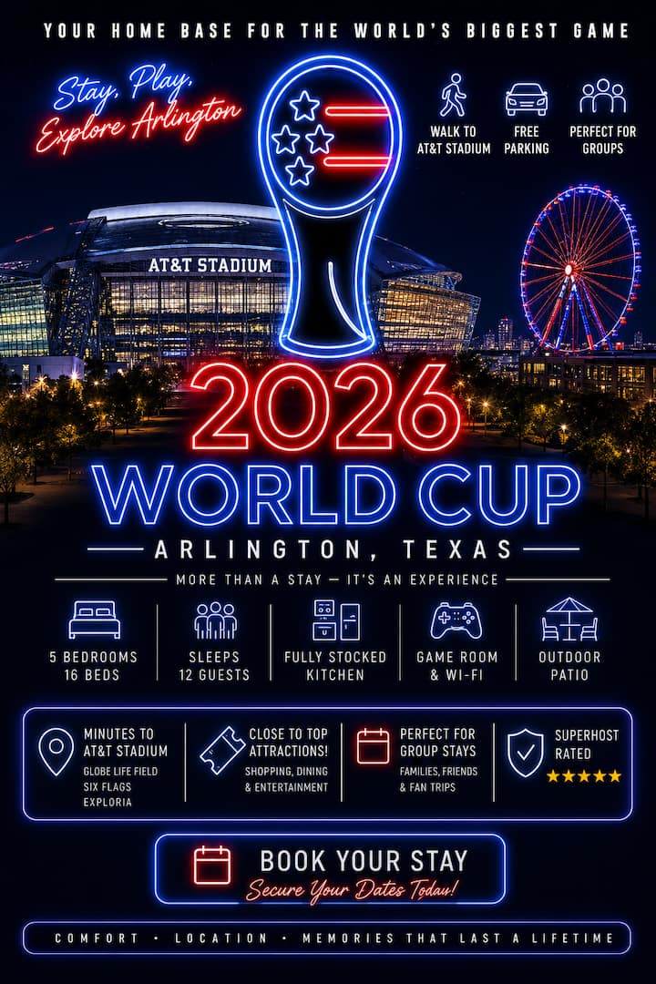 Walk To At&t Stadiums Hottub Spa Grill | 10 Beds - Arlington, TX