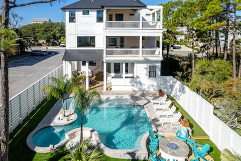 Sleeps 26! Huge Pool, LSV, Bikes, Steps to Beach!