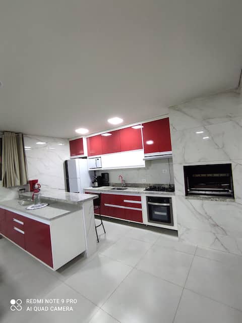 Popular Airbnb listing: Foosball, fireplace, swimming pool and wood-burning stove in Pardinho