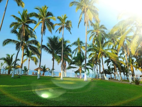 Beachfront house with a private beach