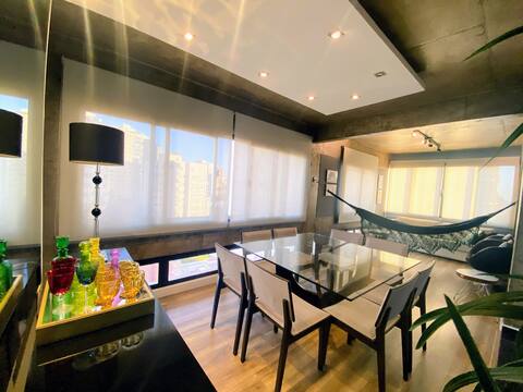 Large and stylish studio in Cambuí. 75m2 w/garage