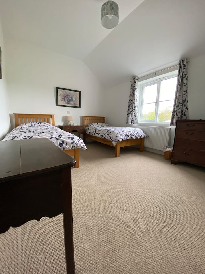 Two single beds, wardrobe for your use.