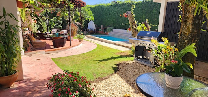 Private oasis with pool in a quiet residential area