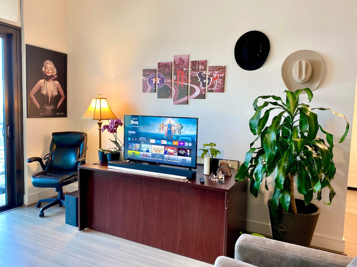 Popular Airbnb listing: Luxury Apartment Walking to FIFA, Rockets &GRBrown in Downtown