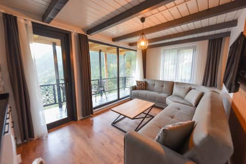 Top Airbnb: Apartment with a charming view in Çaykara