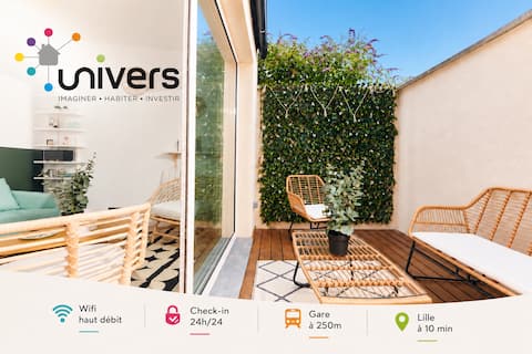 Appart Univers 1 bedroom · terrace · 2 minutes from Lille