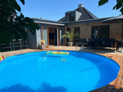 Town house with pool and deck