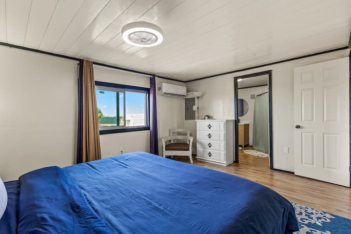 Master bedroom with bathroom attached. 