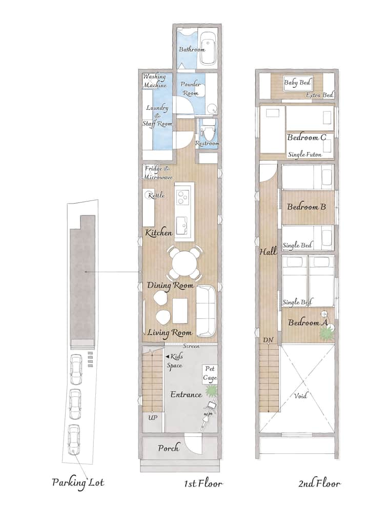 一棟貸切ヴィラ｜最大10名｜jr岐阜駅徒歩10分｜アンティーク家具&シャンデリア｜無料駐車場3台 - 岐阜市