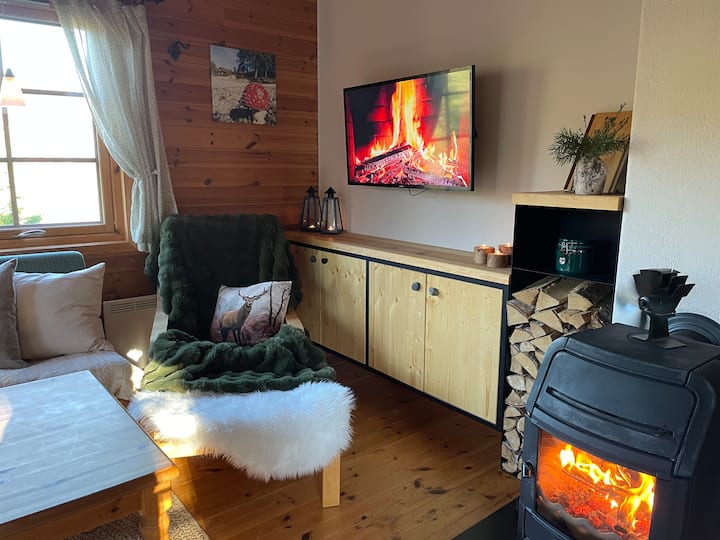 Ferienhütte- See, Berge, Skilanglauf, Sauna & Ofen - Noruega