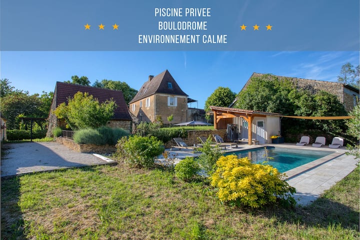 Maison Charmante, Piscine, Boulodrome, "Glycine" - Castels