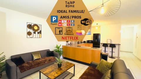 Large 3BR Apt · 8 guests · Terrace · Near Stadium