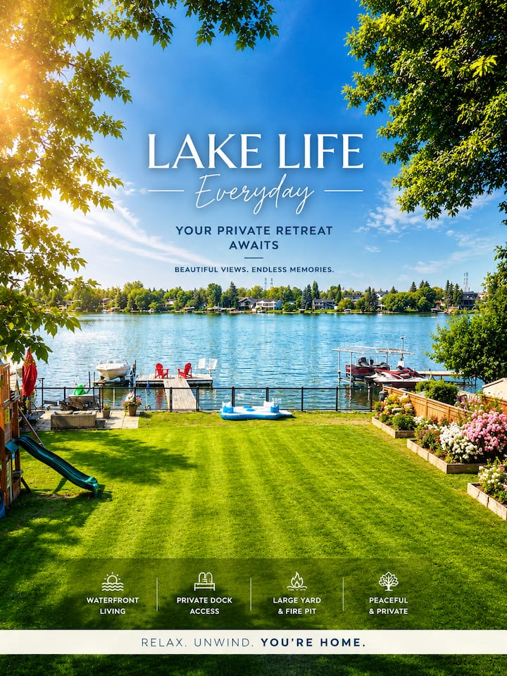 Lake Front Two Bedroom Walk Out Basement House - Chestermere