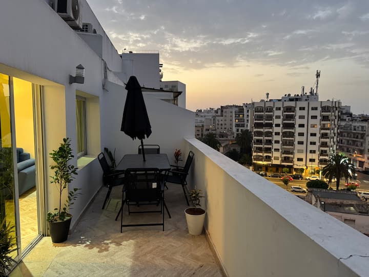 Gauthier Luxe 3 Chambres Terrasse Triangle D'or - Casablanca