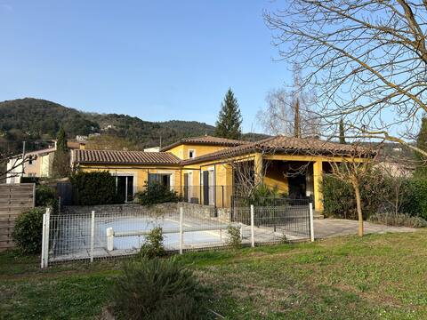 Family home with secure swimming pool and garden