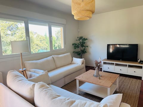 A rustic house in a natural setting