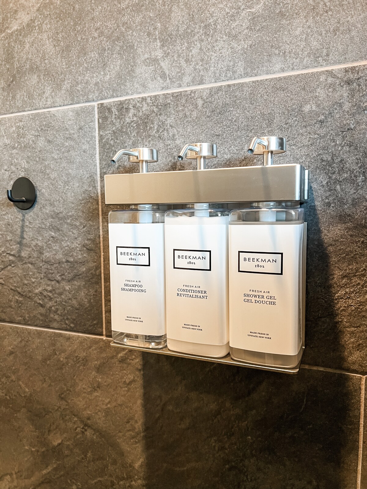 Beekman Shampoo, Conditioner and Body Wash provided at Sweet River Lodge in Tionesta