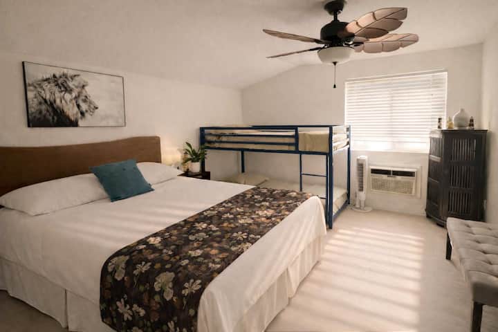 Perfect for families or groups, this room offers versatile sleeping options