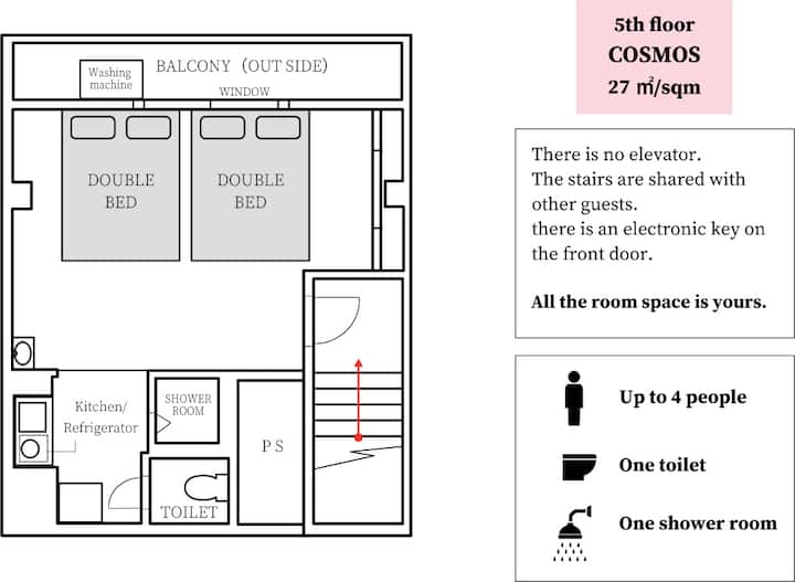 New Open 5f 5 Min Ueno Sta./close To Asakusa,ginza - Akihabara