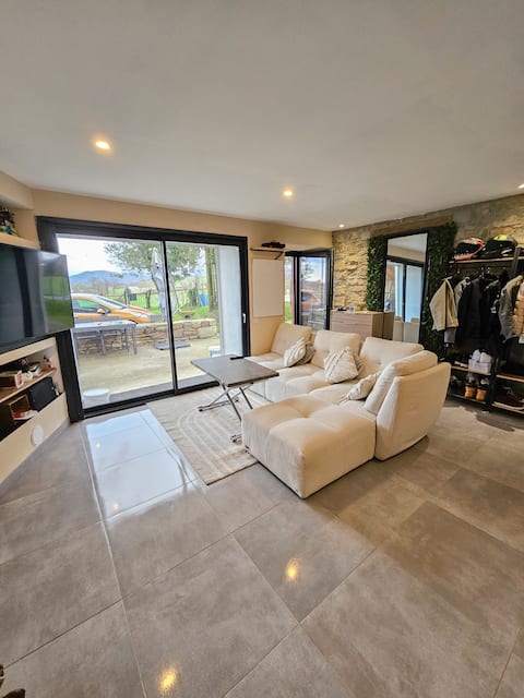 Apartment house with pool