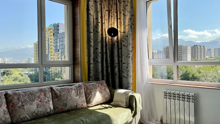 Cozy Apartment • Panoramic Mountain View - Kazakhstan