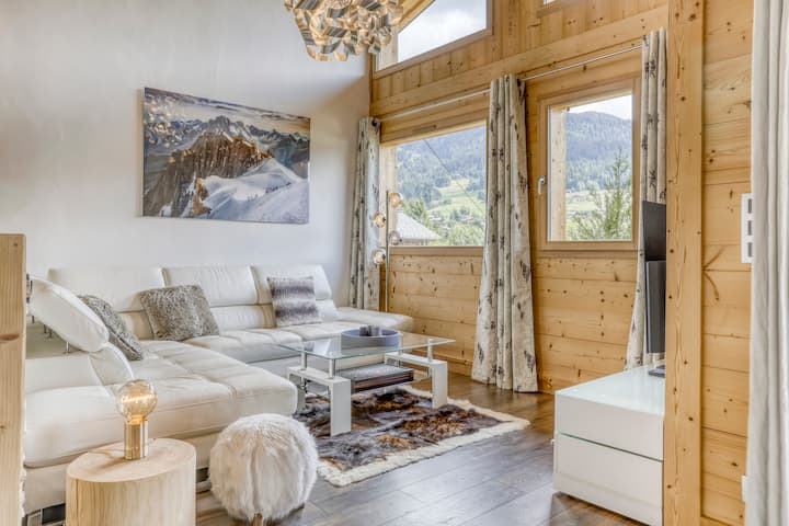 Chalet Luxe, Vue Montagne, 3 Min De Megève - La Giettaz