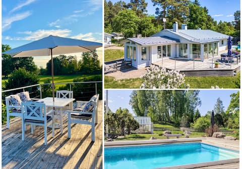 Secluded vacation paradise with pool and sauna