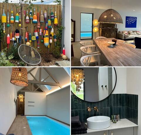 5 min walk to port, 10' beach, indoor pool