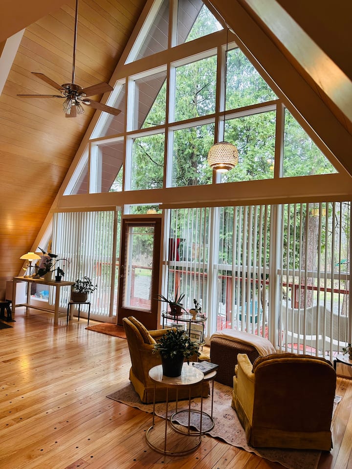 NEW! AFrame on The AuSable River Chalets for Rent in Grayling