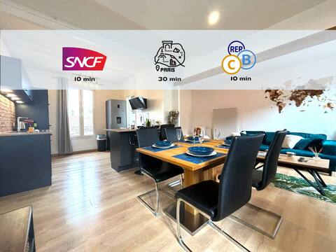 Ligure: nice 2 rooms, RER B/C & TGV station 10 min away