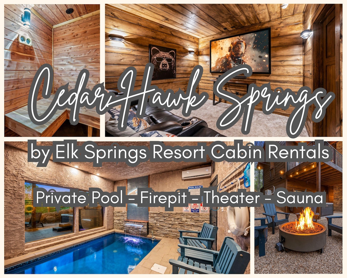 Pool cabin, Theater, Sauna, Views, Firepit