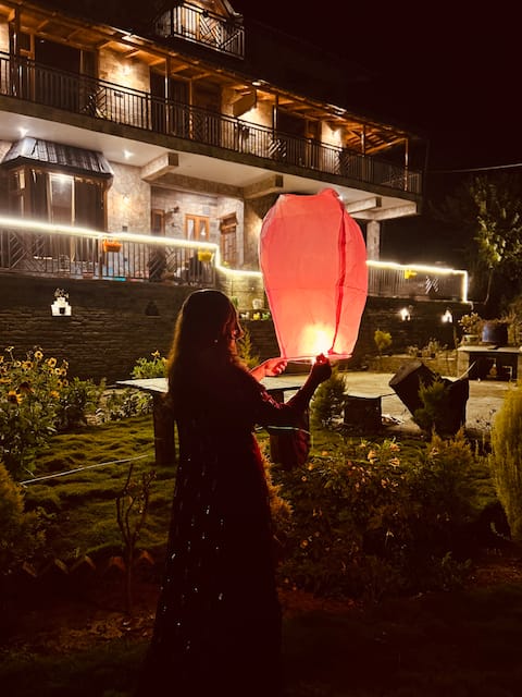 Castle in the lap of Himalayas in Kasar Devi