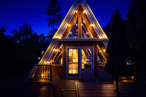 Secluded A-Frame Cabin w/ Hot Tub & Forest Views