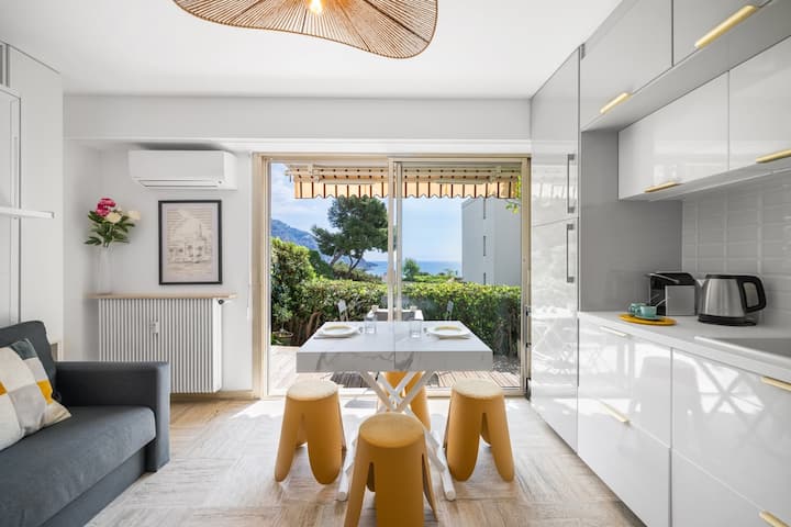 Les Miradors Appartement Calme Piscine Parking - Menton