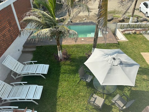 Beach house with a pool