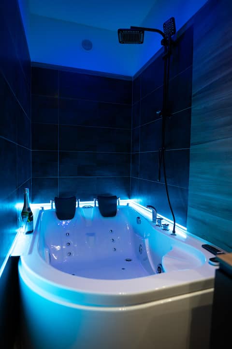 House with veranda and whirlpool