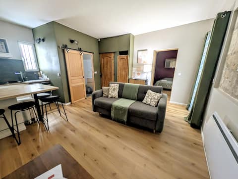 Successful Airbnb property: Quiet air-conditioned 2-room apartment with terrace in Avignon
