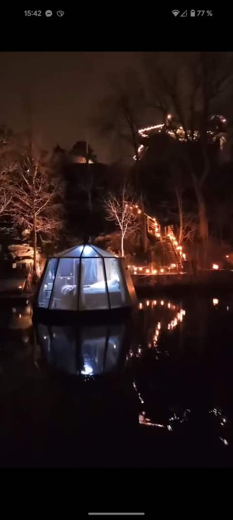 Unique Iglooboat Forestspa,Sauna,Jacuzzi,privacy