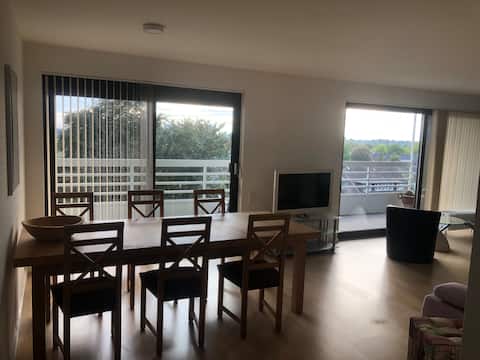 Beliebte Airbnb-Anzeige: Apartment with view of the Rhine, kitchen, central location in Golzheim