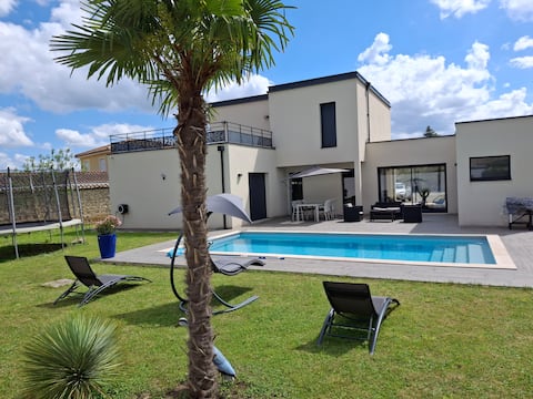 modern villa rental with pool