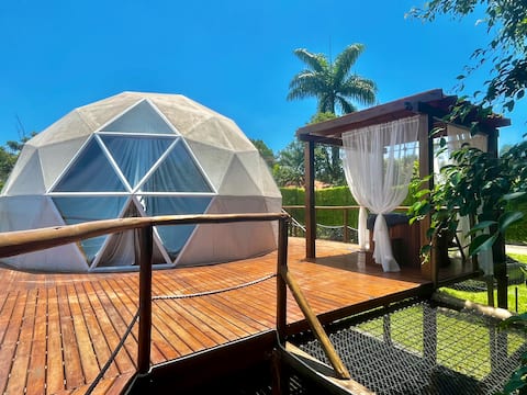 Top Airbnb: Aurora Limeira Cabin! Urban Geodesic Dome em Limeira