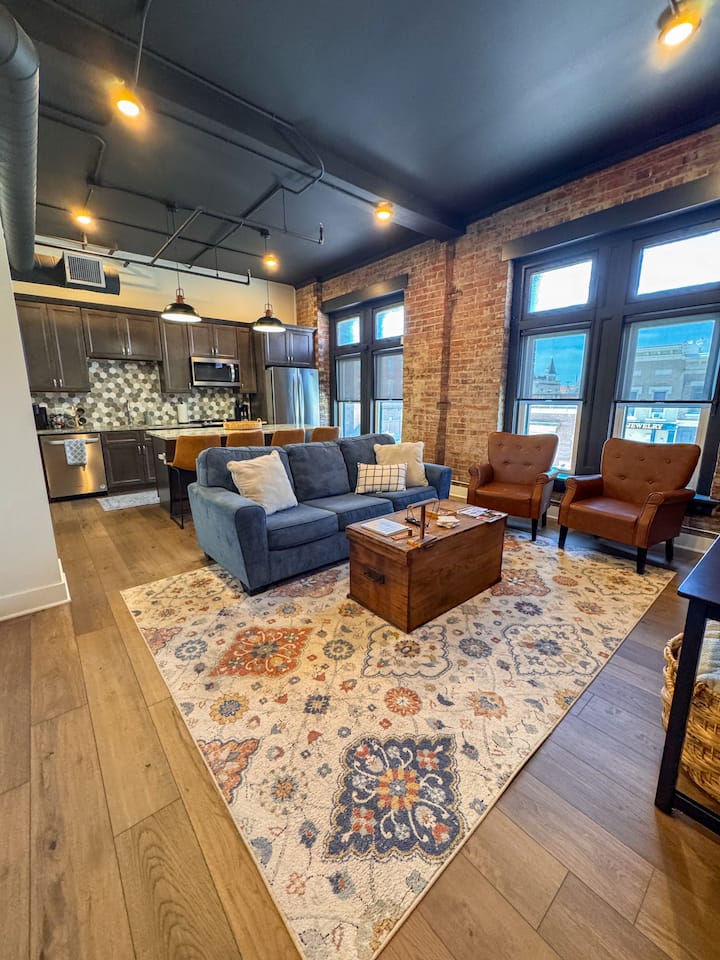 Modern Downtown Troy Loft | 2BR, Brick & Style