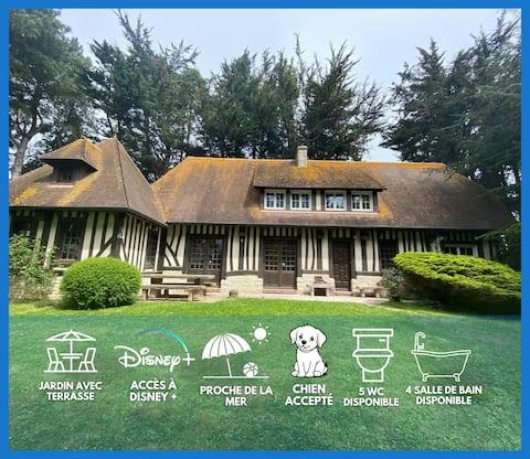 Garden 10 min to sea/center Port en Bessin on foot