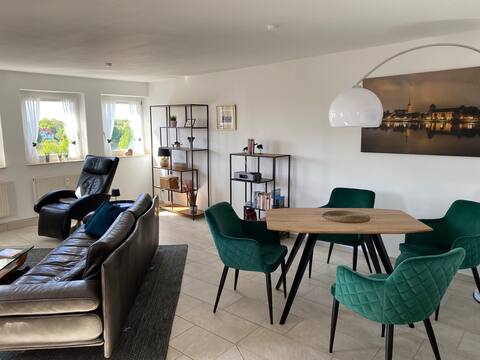 Old town apartment with parking and views